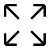 Ein Icon das 4 Pfeile darstellt, die nach außen in die 4 Ecken eines Quadrats weisen.