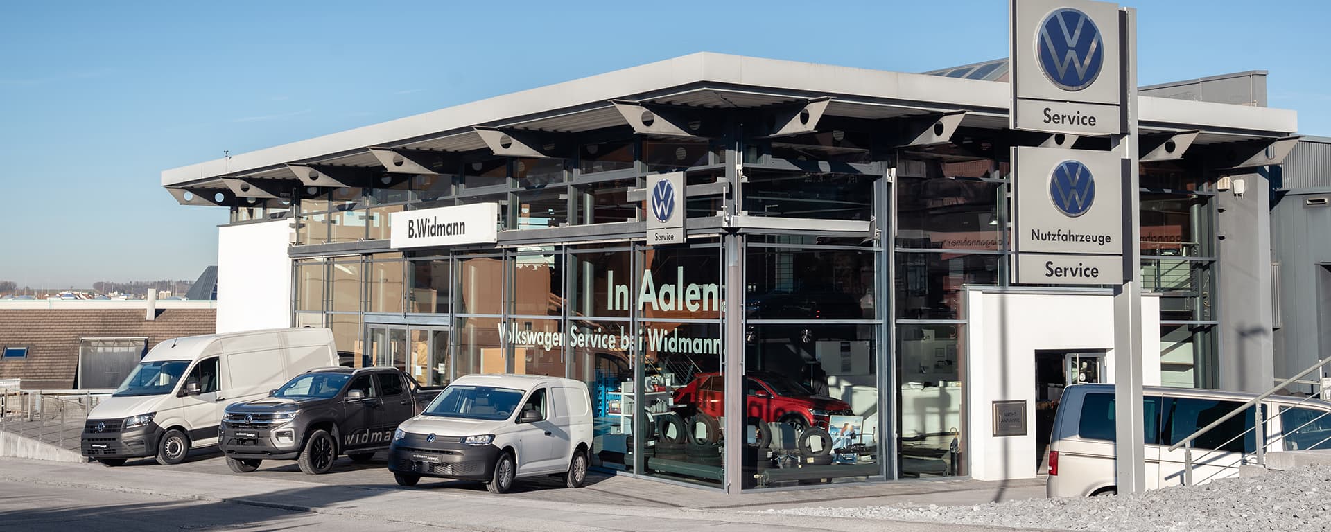 Unser Volkswagen Center in Aalen von außen.